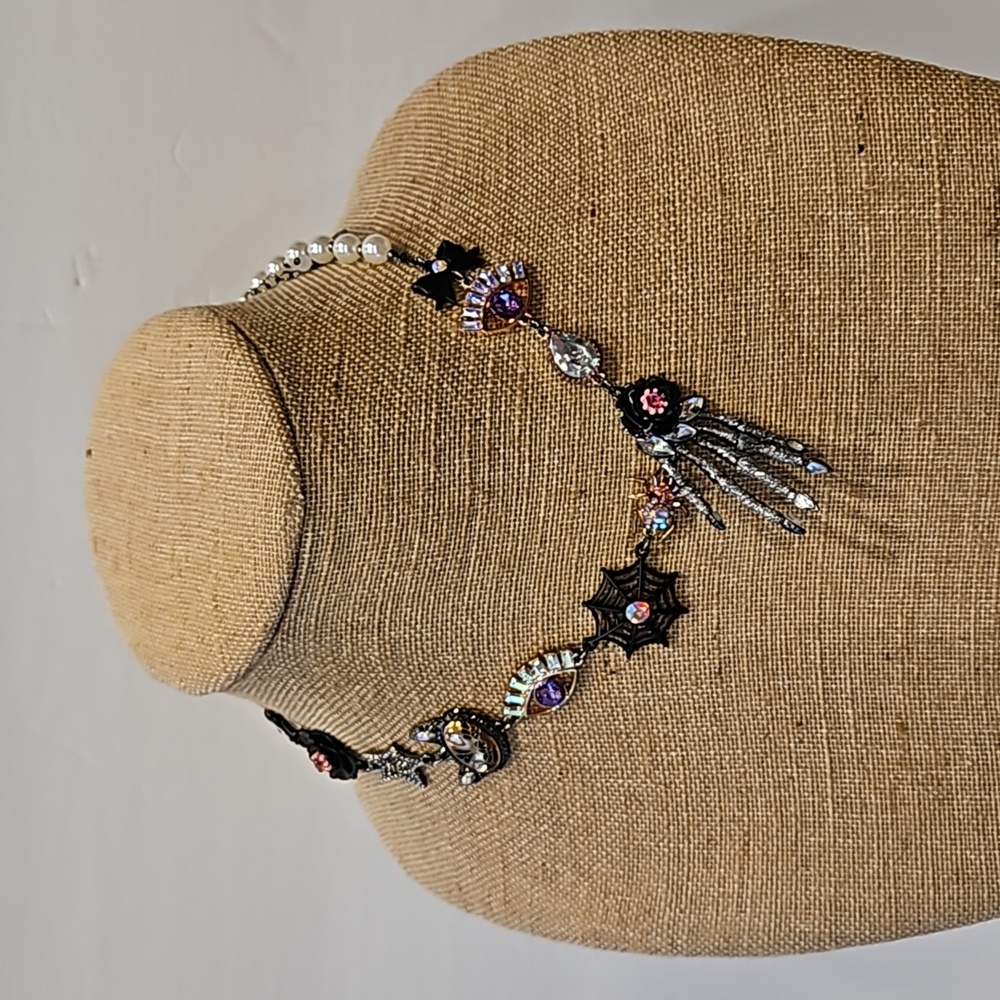 Betsey Johnson Halloween Necklace Spooky Trick or Treat NWT Goth Creepy